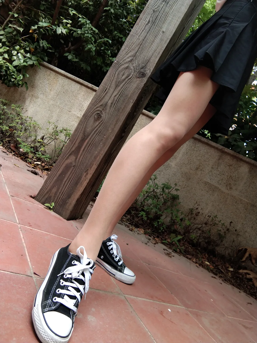 [Mzsock] NO.017 Shredded low-top black canvas shoes street photography#[30P]-9